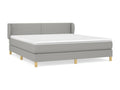Upholstered bed base with mattress, light grey, 180x200cm, fabric 03334IEGK