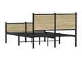Nidchicshop oak metal bed frame (mattress not included) 140x200 cm 59629KTRV
