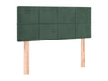 Upholstered bed base with mattress and LED lighting, dark green, 100x200 cm, velvet, 00756QPPE