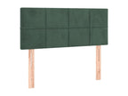 Upholstered bed base with mattress and LED lighting, dark green, 100x200 cm, velvet, 00756QPPE