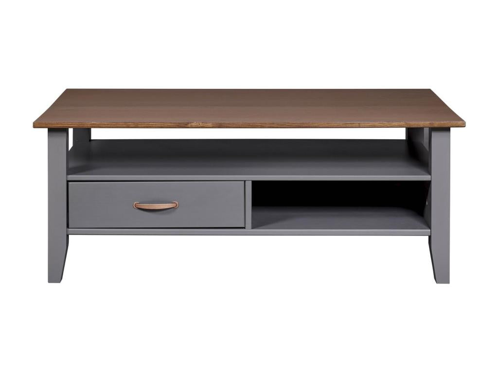 Bohometop Design Coffee Table with 1 Drawer, 115cm, Grey, 53788HMAD