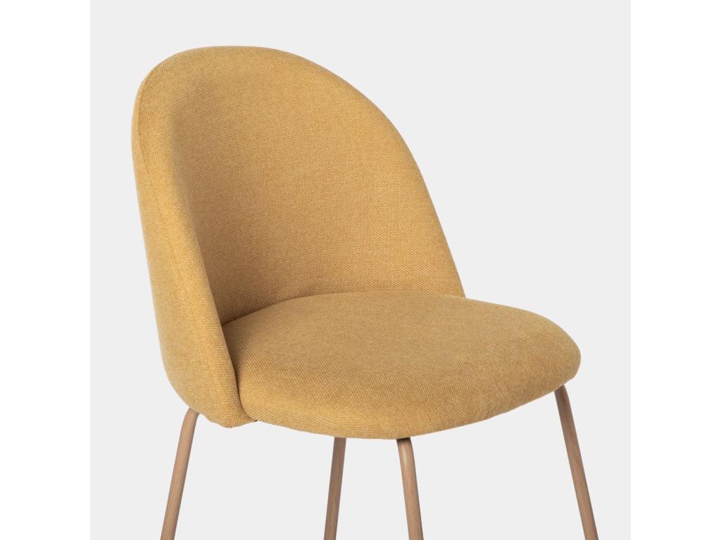 Mustard fabric dining chair 49x81 cm - Bohometop 31527ZCFG