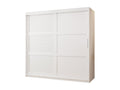 Bohometop 3 Sliding Door Wardrobe 200/180/62 2 Doors White 98842LEUU