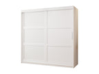 Bohometop 3 Sliding Door Wardrobe 200/180/62 2 Doors White 98842LEUU