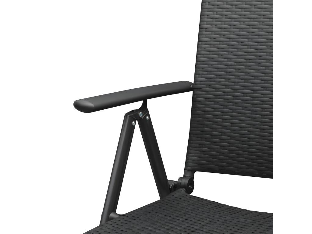 5-piece black and brown garden dining set 88328AXZB