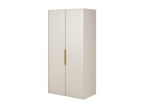 2-door wardrobe with hanging rail and shelves - 100 cm - beige - Bohometop 77283WSPB