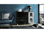 Matte Black, Glossy Black and Concrete Grey Furniture WxHxD 107x81x35 55092TYMW
