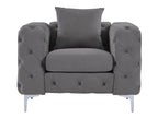 Bohometop armchair in anthracite velvet Bohometop 28262FLFR