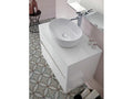 White bathroom vanity unit with ceramic countertop basin - Length 100 x Depth 46 x Height 56 ​​cm 71775NCUZ