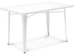 Rectangular dining table - Industrial design - White metal - Bohometop 13078JNKN
