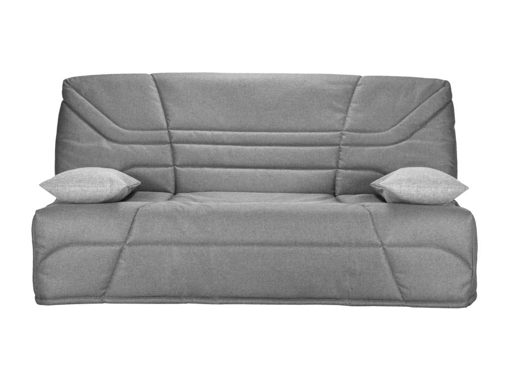 Bohometop fabric click-clack sofa with storage, 14cm mattress, 193cm length - Grey, Bohometop 36649KLDX