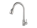 Kitchen Faucet Mixer Tap Sink Faucet with 360 Degree Swivel Spout and Detachable Sprayer Brushed Nickel Brass