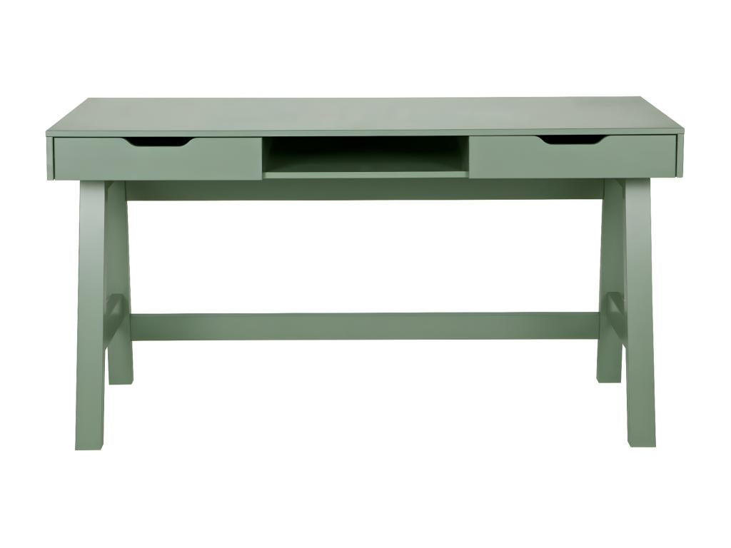 Bohometop - Green pine wood desk with drawers 48276GHVJ