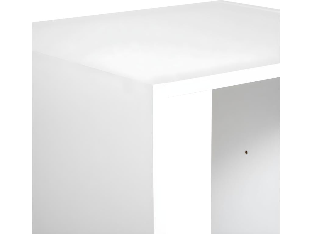 White 4-Compartment Storage Unit/Shelf, H 134 cm, 63142NWQT