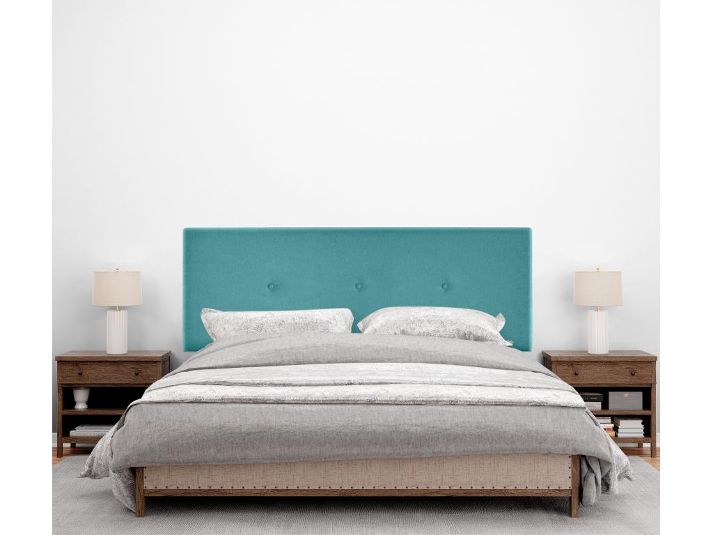 Bohometop Smooth Fabric Headboard with Buttons 150x50cm for 150cm Beds - Turquoise 69879IAMX