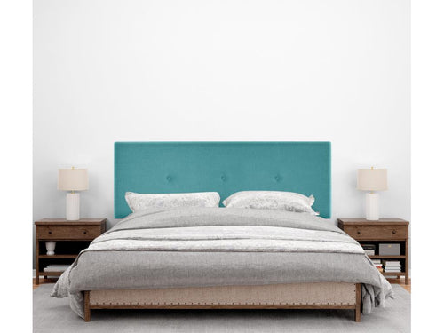 Bohometop Smooth Fabric Headboard with Buttons 150x50cm for 150cm Beds - Turquoise 69879IAMX