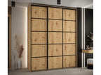 Bohometop 4-Door Sliding Wardrobe 235.2/200/45 3 Doors Bohometop/Black 32421ERJG