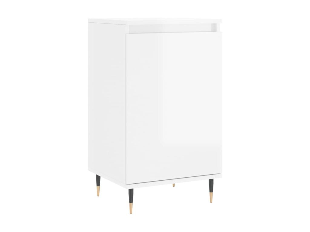 High-gloss white sideboard, 40x35x70 cm, engineered wood, 39891ZQKJ
