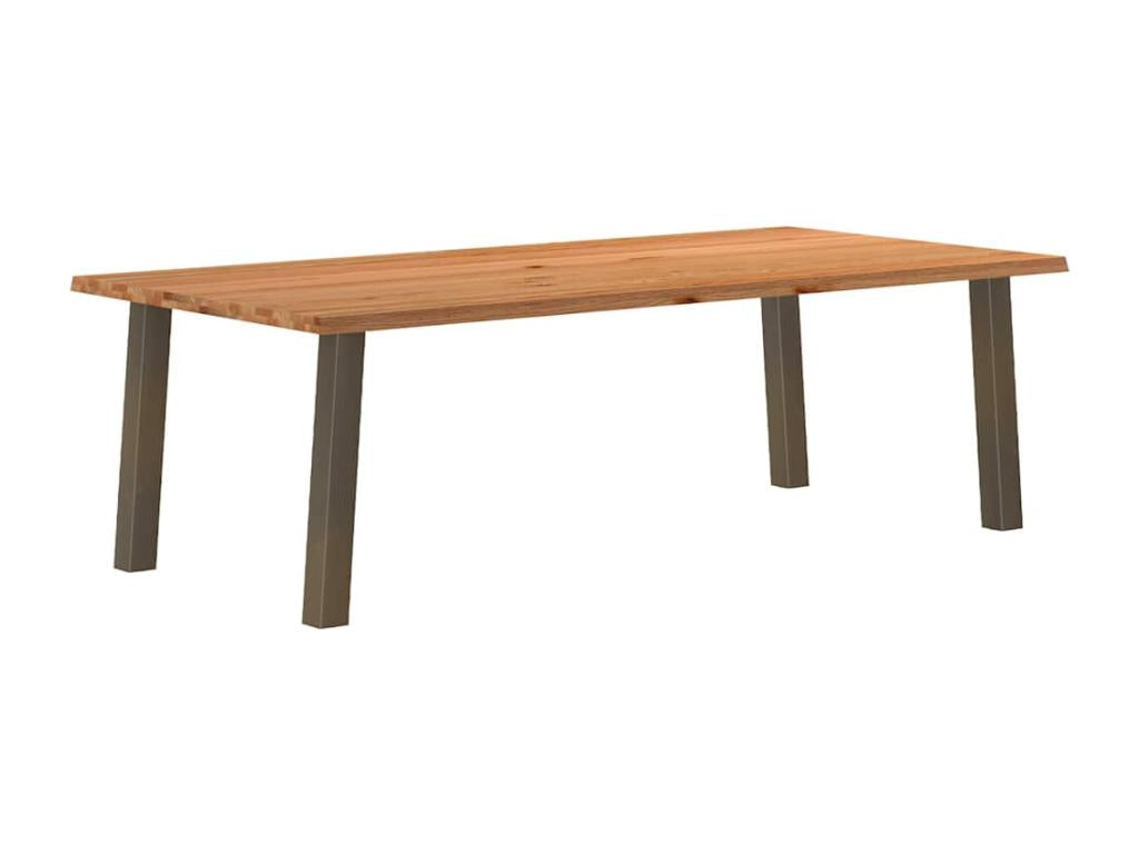 Light brown rectangular solid oak dining table 81281GPMV