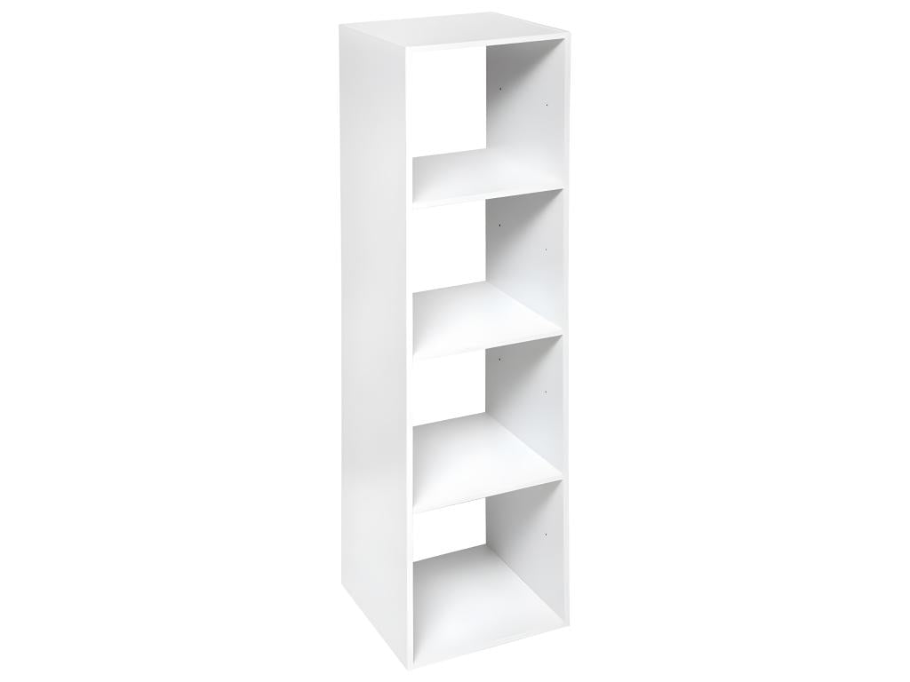 White 4-Compartment Storage Unit/Shelf, H 134 cm, 63142NWQT