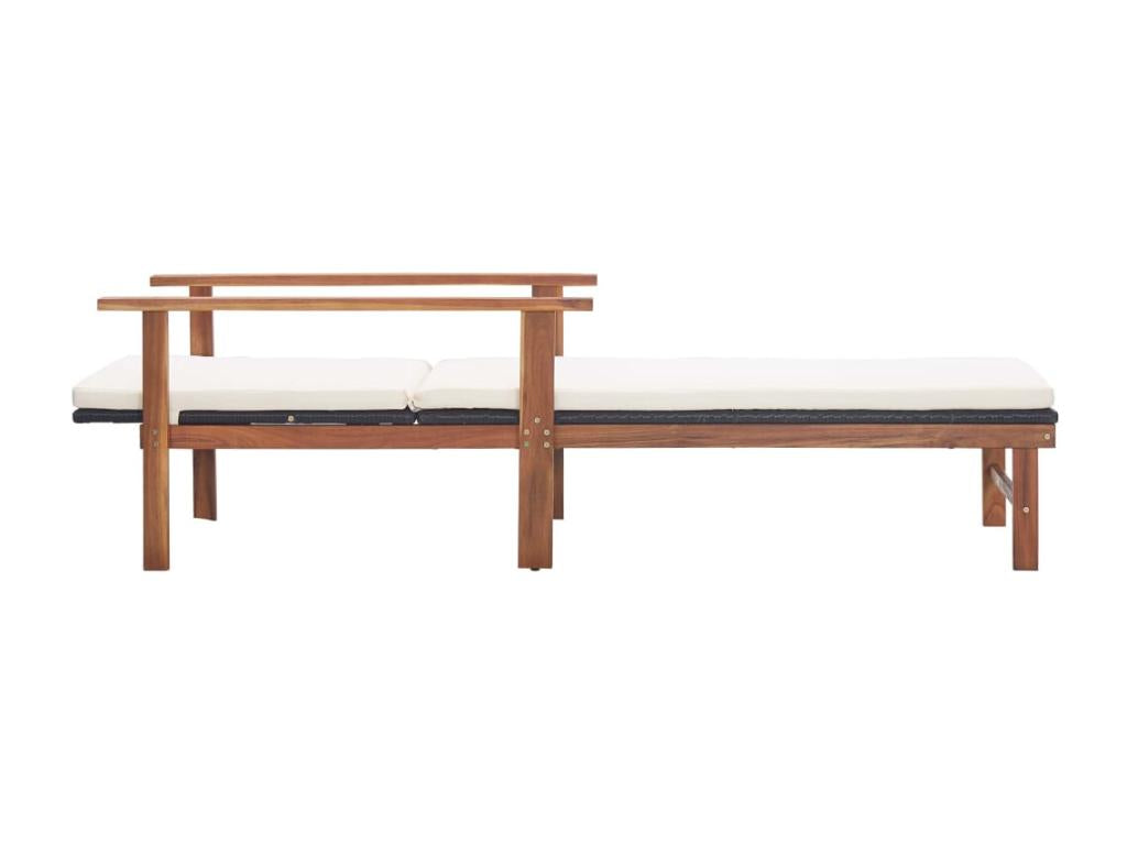 Brown resin sun lounger/deckchair 200x55x56 cm 02 0012772 07361HEEA