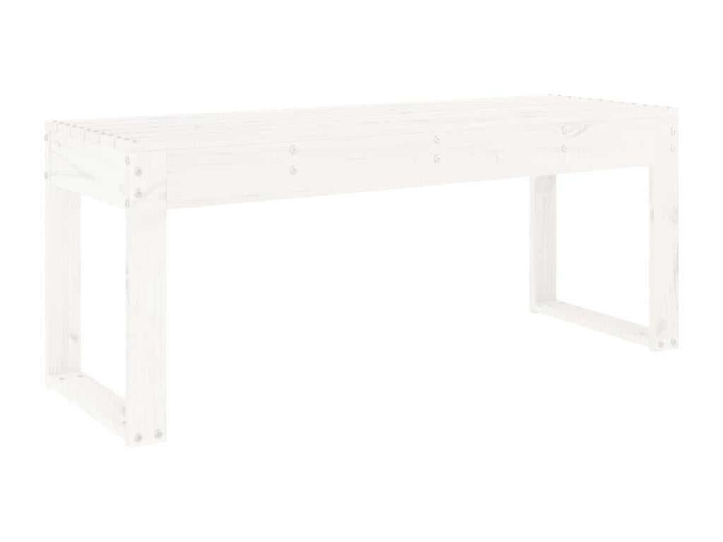 White garden bench 110x38x45 solid pine wood 23900IGYQ