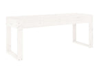 White garden bench 110x38x45 solid pine wood 23900IGYQ