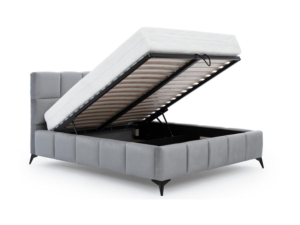 Bohometop Luxury Upholstered Velvet Storage Bed - Spinach Green - 160x200 39599GKZS