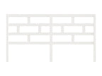 White Headboard 206x4x100 cm Solid Pine Wood 11172OVUR