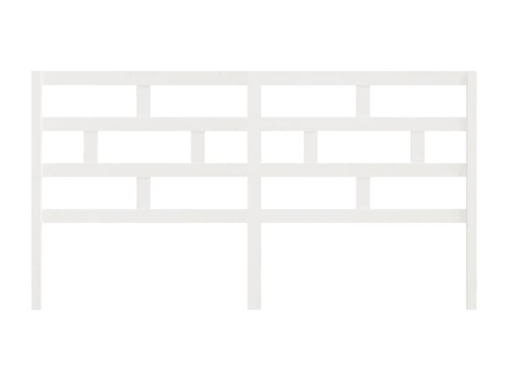 White Headboard 206x4x100 cm Solid Pine Wood 11172OVUR
