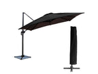 Bohometop 3x3m Square Cantilever Parasol, Black with Cover - Bohometop 39441KJVN