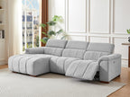 Homelumiere left-hand corner sofa in light grey electric fabric