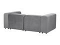 Nidchicshop Modular Sofa in Grey Velvet with Ottoman, 2-Seater 25516RPXU