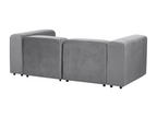 Nidchicshop Modular Sofa in Grey Velvet with Ottoman, 2-Seater 25516RPXU