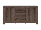 Bohometop 2-Door 3-Drawer Sideboard, Dark Wood 04524KBGP