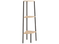 3-Tier Corner Shelf, Light Brown and Black, 45.5x31.5x120 cm, 56115WKKA