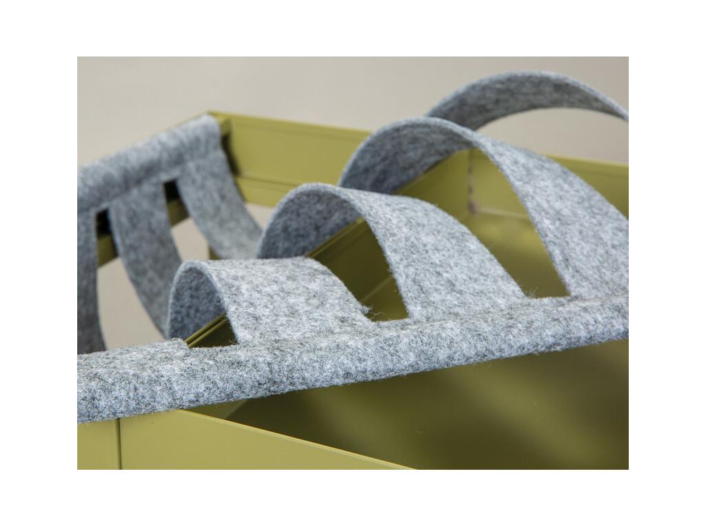 Designer Side Table Magazine Holder 40cm Green 81951HFMR