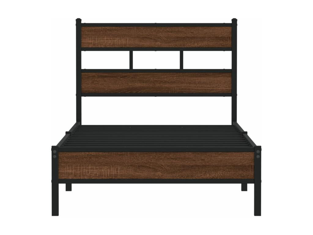 Bed frame without mattress, brown oak, 90x190cm, engineered wood, 32692ZIFW