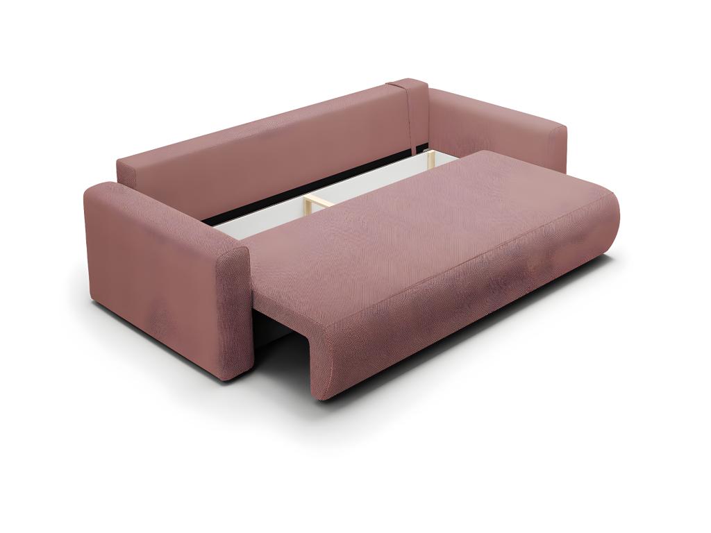 Bohometop Pink 3-Seater Convertible Sofa with Storage 35180WMCX
