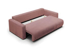 Bohometop Pink 3-Seater Convertible Sofa with Storage 35180WMCX