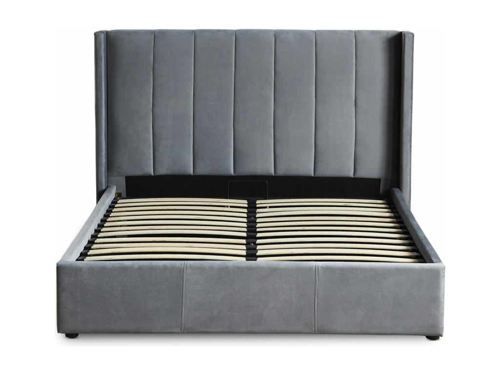 Nidchicshop Adult Bed with Lift-Up Slatted Base, 180x200cm, Grey, 58142IGWB