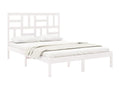 White Solid Wood Bed Frame 150x200 cm King Size 80722OHOF