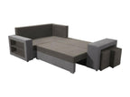 Nidchicshop 103 Grey Corner Sofa with Sleeping Function and Bed Box, 250x162x85cm, 72070TFYC