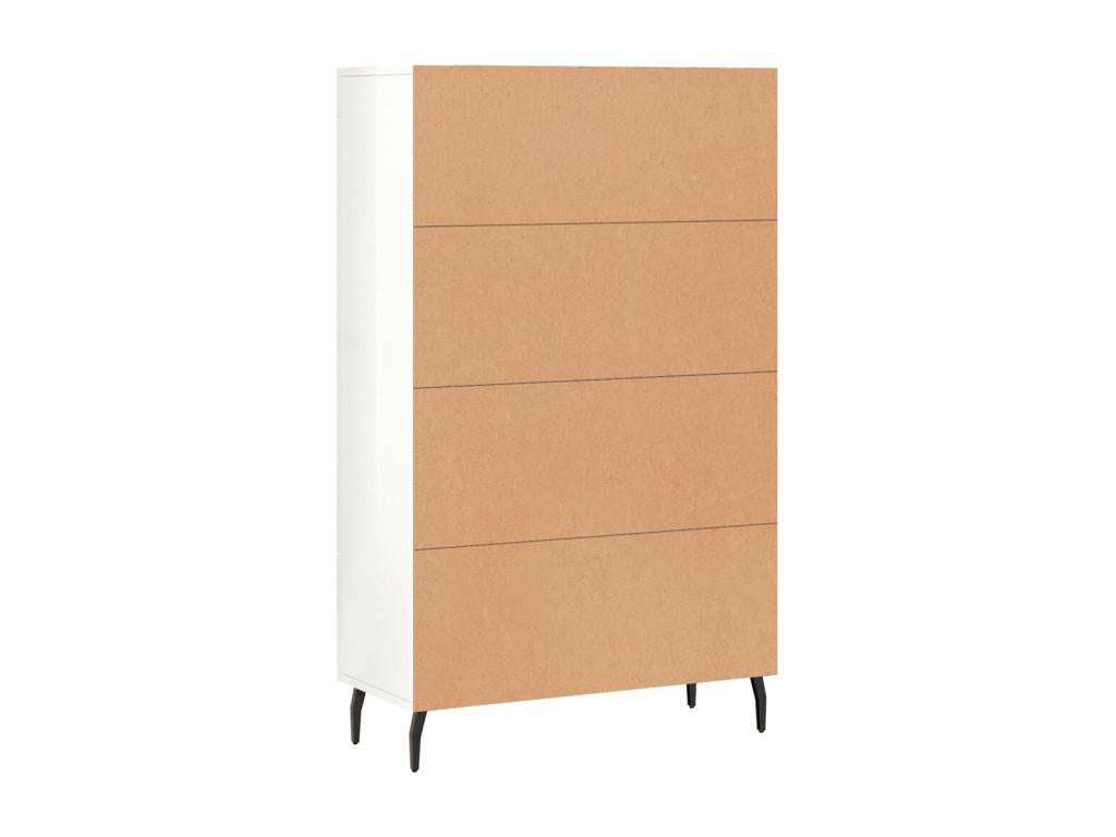 High-gloss white sideboard, 69.5x31x115 cm, engineered wood, 12660LLPX