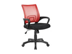 Homelumiere Office Chair, Homelumiere Work Chair with Armrests, Ergonomic Office Seat, 59x54h90/100 cm, Black and Red