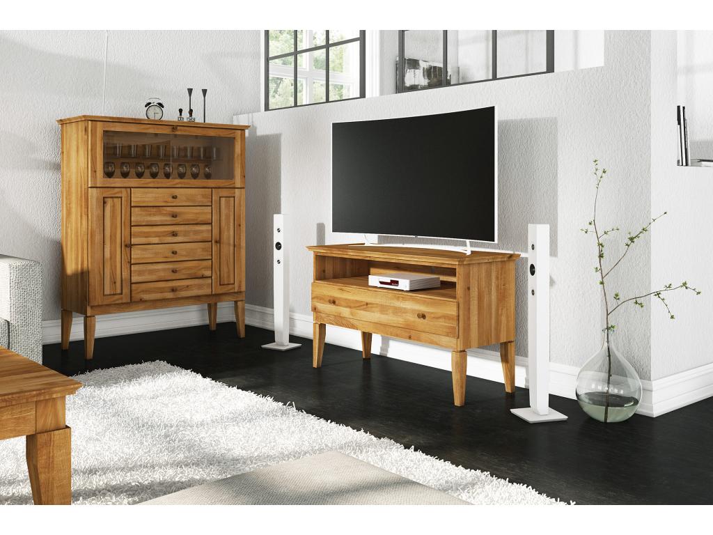 Nidchicshop - TV stand in natural oiled wild oak 74451GFMY