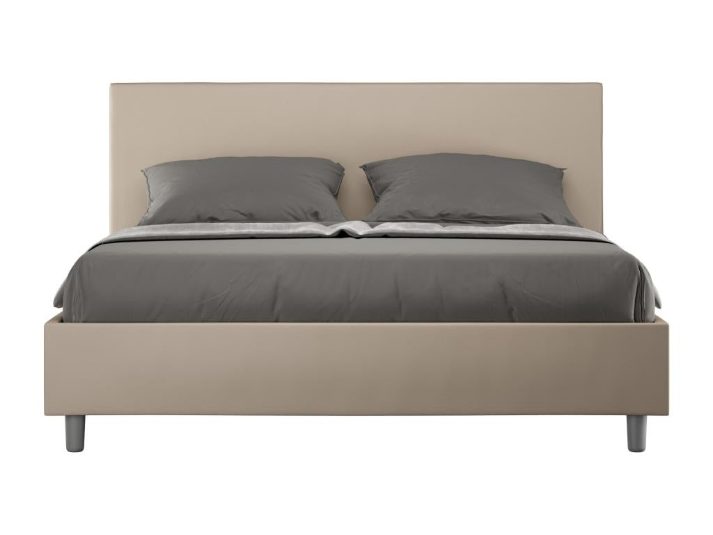 Bohometop 63063NQQL bed with upholstered slatted base, 160x190cm, faux leather