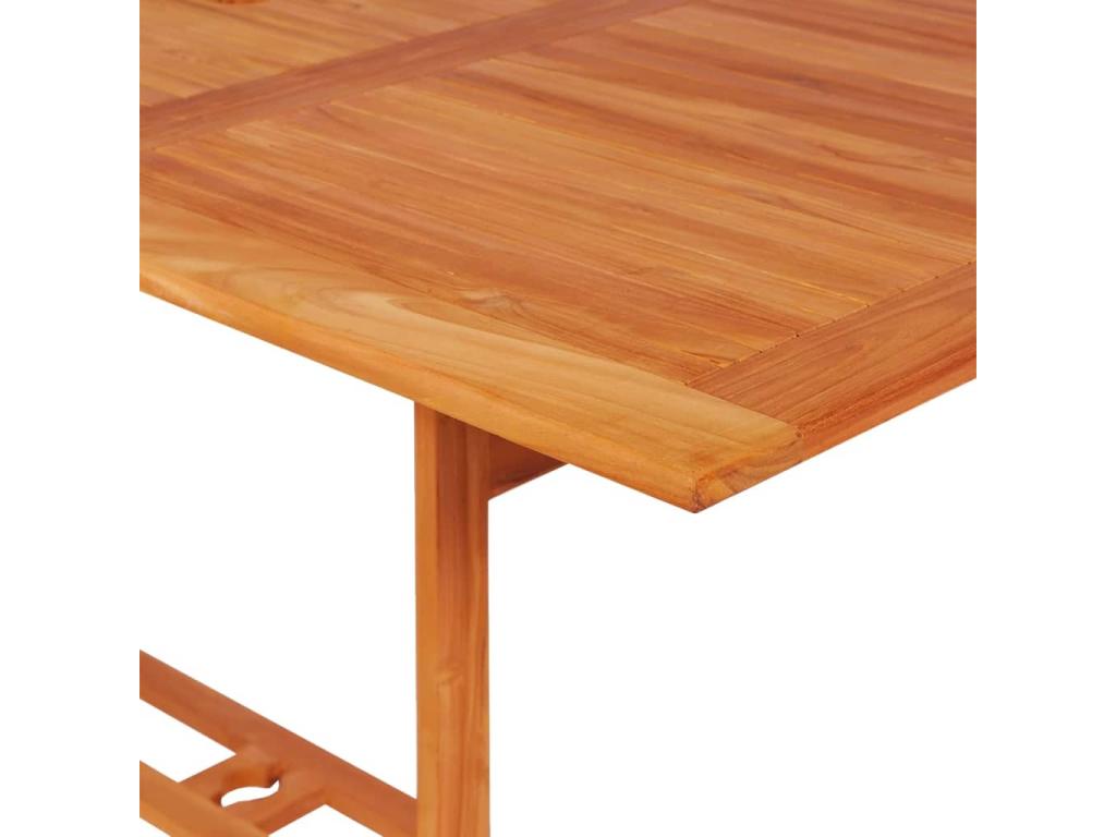 7-Piece Garden Dining Set with Cushions, Solid Teak Wood, Grey 06270EDJU