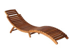 Brown wooden sun lounger/deckchair 96x55x20 cm 02 0012631 94631GARU