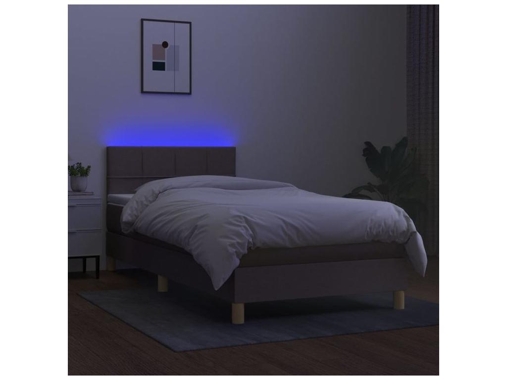 Bohometop bed base with Bohometop LED mattress 90x200 Fabric 31275RJNV